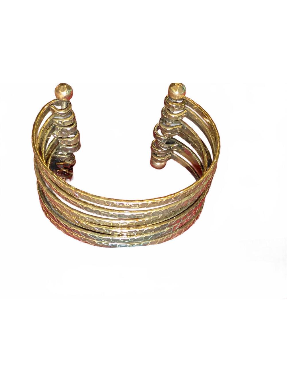 Vintage Hammered Metal Cuff Bracelet